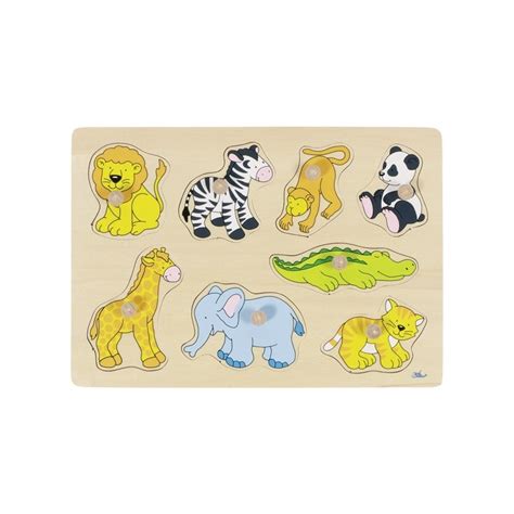 Acheter Zoo animals, lift-out puzzle - Wooden Puzzles - Goki - Le N...