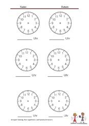 Check 'zifferblätter' translations into english. Zifferblatt Zum Ausdrucken Pdf - Arbeitsblaetter Uhrzeit ...