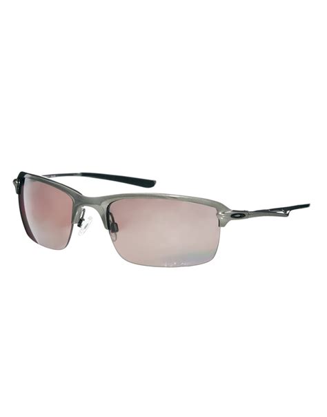 lyst oakley wiretap polarized sunglasses in gray for men