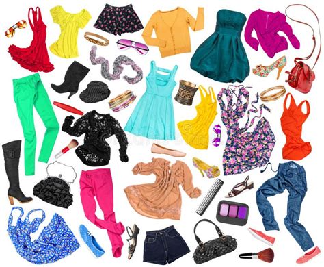 A Collection Of Many Different Styles Of Clothes Stock Image Image Of