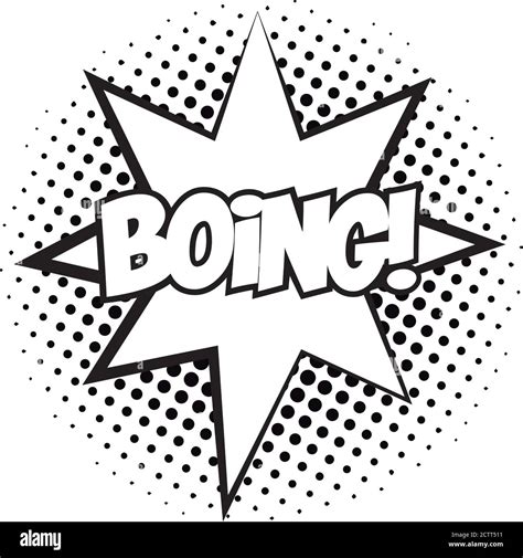 Expression Splash With Boing Word Pop Art Line Style Vector