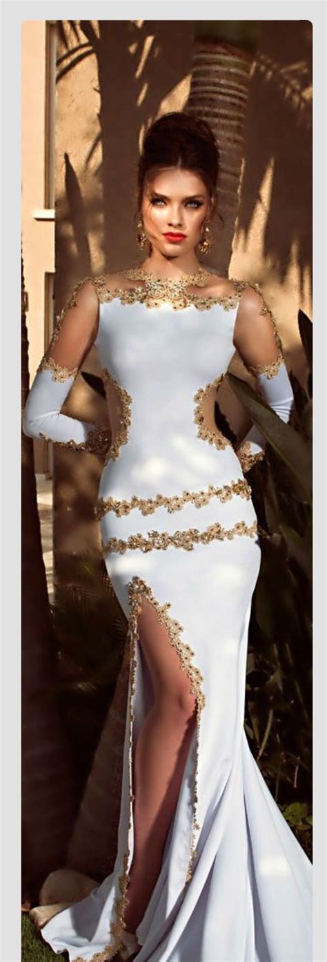 19 Latest White And Gold Party Dresses A 177
