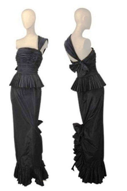 Chanel Black Silk Taffeta Gown French C 1983 Class For My