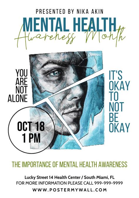 Mental Awareness A4 Flyer Health Depression Template Postermywall
