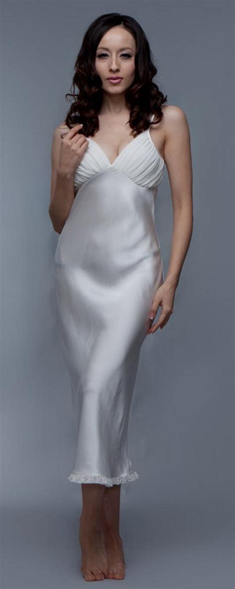 White Exquisitely Beautiful And Romantic Luxury Nighties She12 Girls Beauty Salon