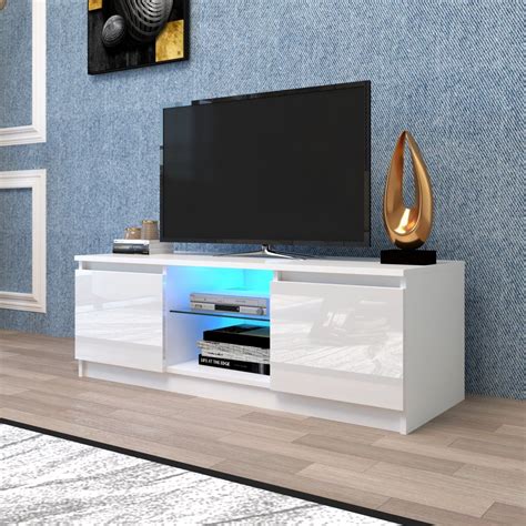 Entertainment Center For Tvs Modern White Tv Stand With