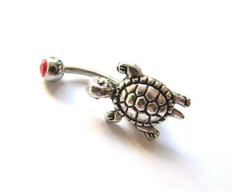 Silver Turtle Bellybutton Ring Non Dangle Belly By Bitsoffthebeach 14