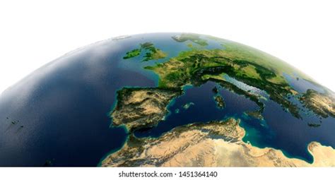 Fragment Earth High Relief Detailed Surface 库存插图 91319387 Shutterstock