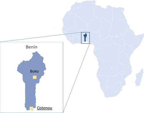 Location Of Benin Within Western Africa And Location Of Boko Within