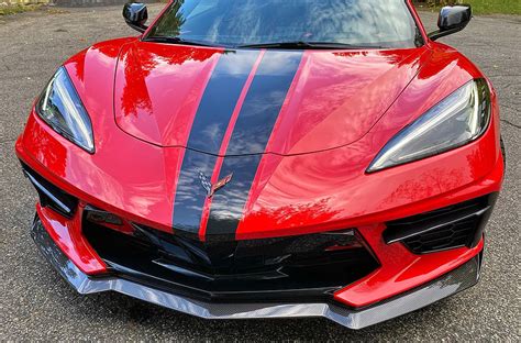 C8 Corvette Agm Visible Carbon Fiber 5vm Style Front Splitter