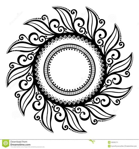 Maybe you would like to learn more about one of these? Beautiful Deco Floral Circle (Vector) Stock Vector ...
