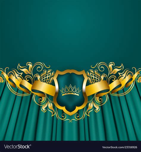 🔥 Free Download Royal Background With Ornament Shield Gold Crown Vector