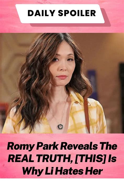 The Bold And The Beautiful Spoilers: Romy Park Reveals The REAL TRUTH