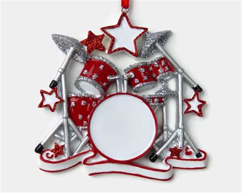 Drum Set Personalized Christmas Ornament Etsy