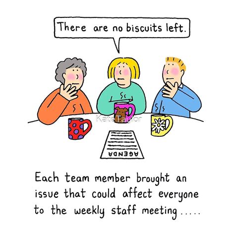 Team Meeting Cartoon Humor By Katetaylor Redbubble