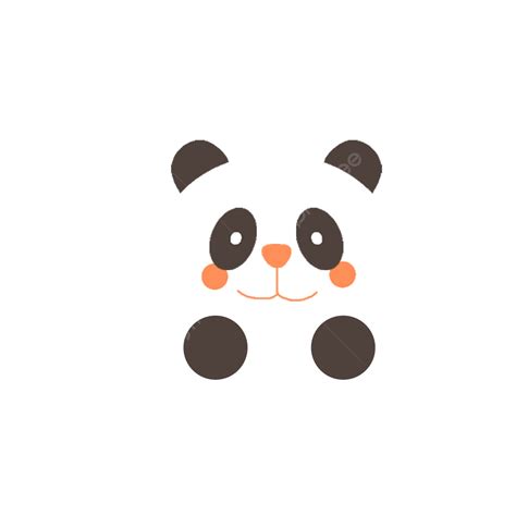 Cartoon Design Of A Lovely Panda Head Cartoon Cute Flat Png