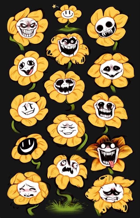 The Many Faces Of Flowey Rundertale