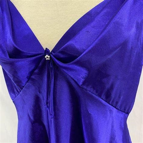 Vintage Val Mode Lingerie Purple Satin Camisole Size Large Etsy