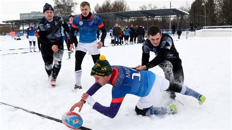 Snow Rugby In Russia Watch Video Of Zelenograd Tournament
