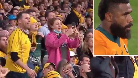 Wallabies Fans Raging After Questionable Early Red Card For Marika Koroibete Rugbydump