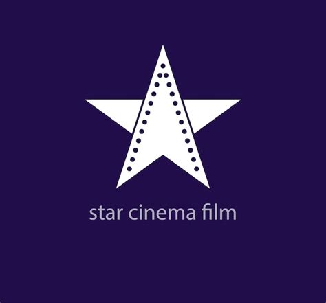Ícone de logotipo de filme de cinema estrelado abstrato moderno vetor