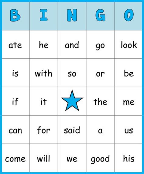 10 Best Sight Word Bingo Cards Printable Sight Word Bingo Word Bingo