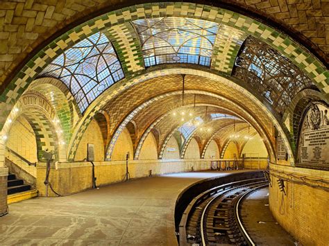 Abandoned City Hall Subway Station Beneath New York City Nyc Subway