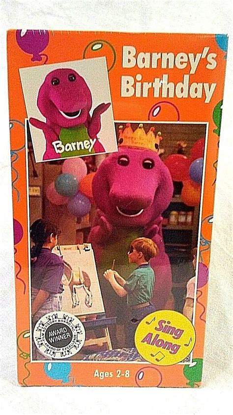 Barney Vhs Birthday Sing Along Purple Dinosaur Lyon New Sealed Barney
