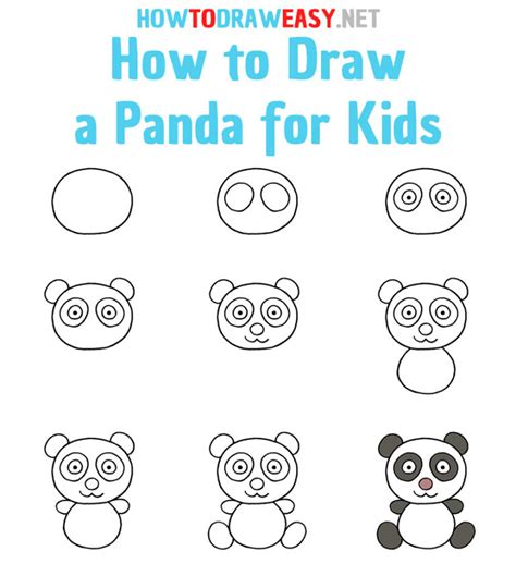 How To Draw A Panda Panda Drawing Easy Drawing Step By Step | Images