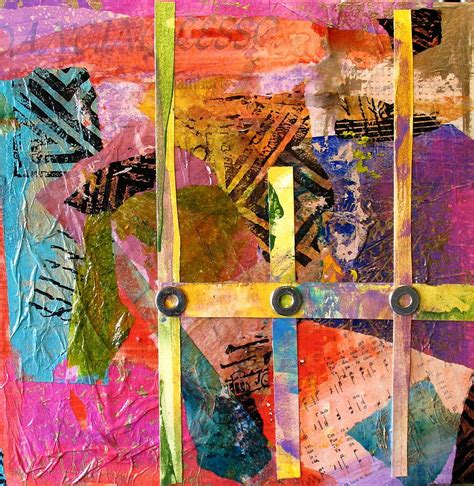 Collage Abstract 7 Mixed Media By Yvonne Feavearyear