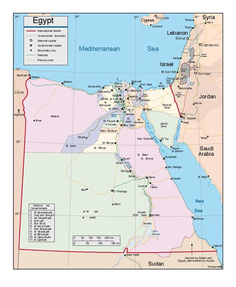 Egyptian Political Map