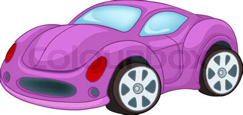 Cartoon Car Isolated On White Background Stock Vector Colourbox