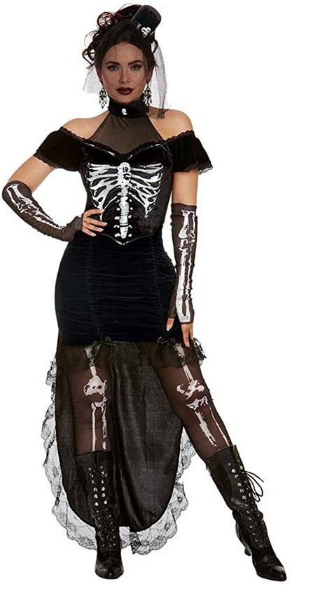 Dreamgirl Madame Skeleton Sexy Gothic Dress Adult Womens Halloween Costume 11934 Fearless Apparel