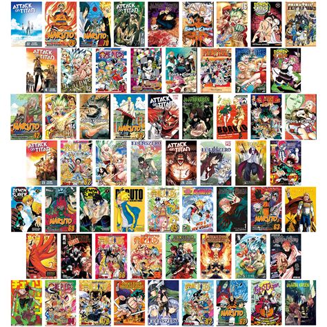 Buy Anime Aesthetic Wall Collage Kit 60 Pc Small Anime S 42x62 Inch