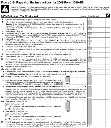 How To Calculate And Determine Your Estimated Taxes Form 1040 Es