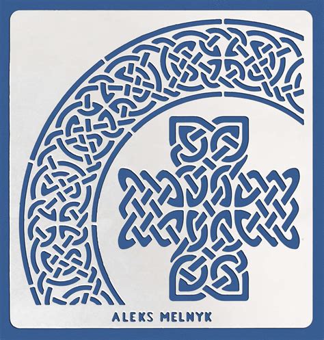 Buy Aleks Melnyk 38 Metal Journal Stencils Celtic Knot Cross