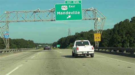 Louisiana Interstate 12 West Mile Marker 70 To 60 Youtube