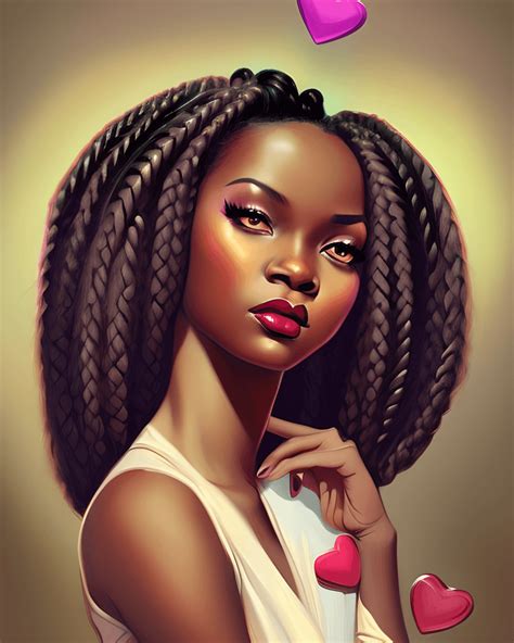 Beautiful African American Valentine · Creative Fabrica