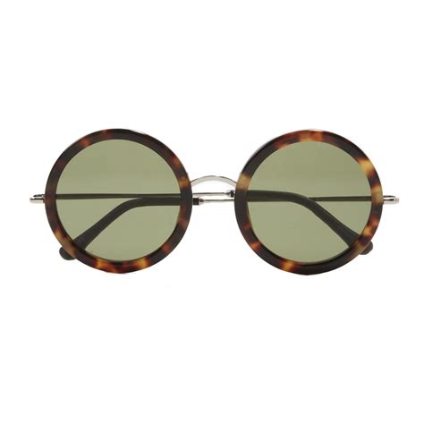 the row round tortoise shell acetate sunglasses in brown lyst