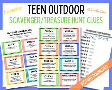 Teen Outdoor Treasure Hunt Littlehaloj