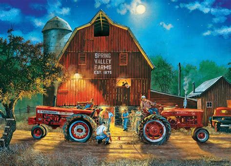 The Rematch 1000 Pieces Masterpieces Puzzle Warehouse Farm Art