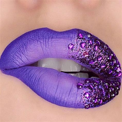 Cool Lip Art Looks You Have To See To Believe Thefashionspot Purple