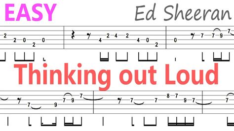 Ed Sheeran - Thinking out Loud / Guitar Solo Tab+BackingTrack - YouTube