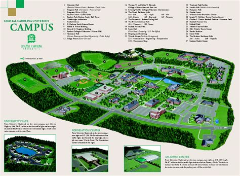 Coastal Carolina University Campus Map Conway Sc 29528 • Mappery