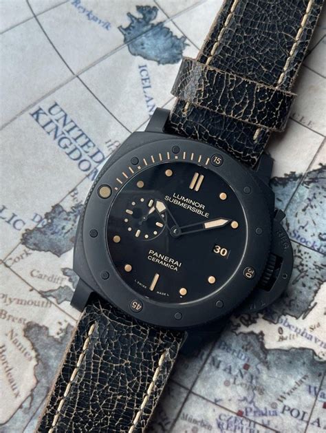 Fspanerai Luminor Submersible 1950 Black Ceramic Pam 508 Black Dial