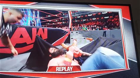 Wwe Crazy Moments Monday Night Raw 71921 Crazy Souplex Youtube