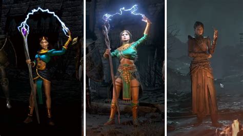 Sorceress D2 Diablo 2 Resurrected D4 Comparison Side By Side