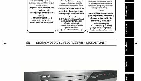 PHILIPS DVDR3505 USER MANUAL Pdf Download | ManualsLib