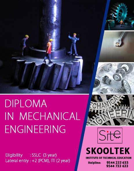 Diploma in mechanical engineering (production). DIPLOMA IN ENGINEERING - Skooltek Institute Of Technical ...