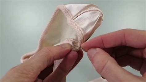 How To Sew Ballet Shoe Ribbons Youtube
